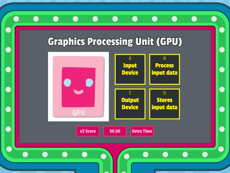 Computer Input - Storage - Processing - Output - Gameshow quiz