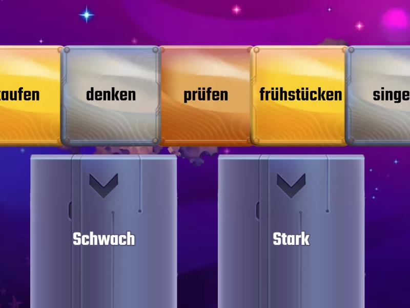 - schwach oder stark? - Speed sorting