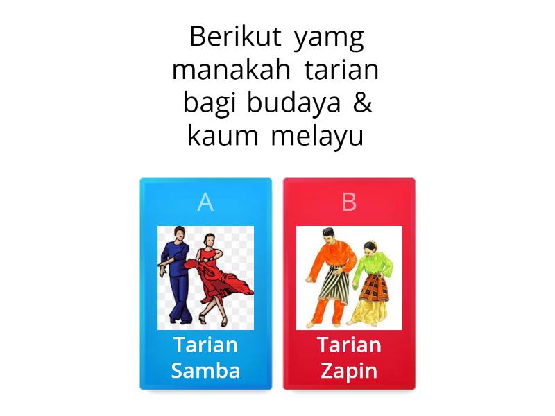 Kuiz Tarian Mengikut Budaya & Kaum (Jawab Berdasarkan Soalan) - Quiz