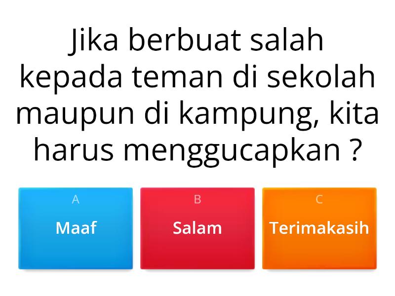 Kuis Bahasa Indonesia Permintaan Maaf - Quiz