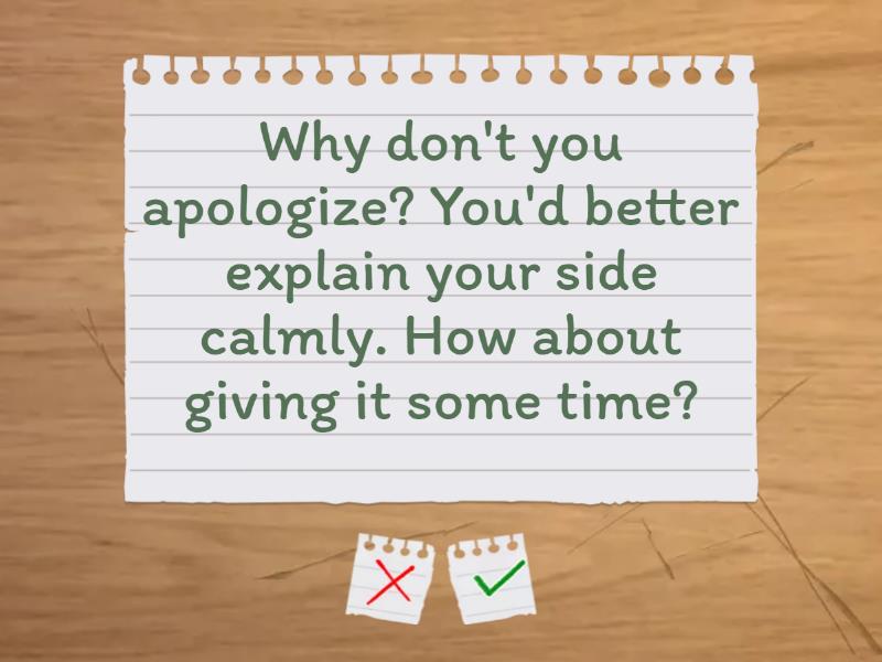 Here's the advice, what's the problem? - Flash cards - But Here'S The Problem