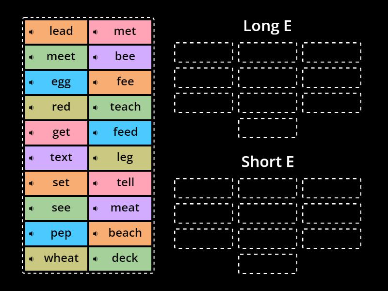 Long E and Short E Group sort