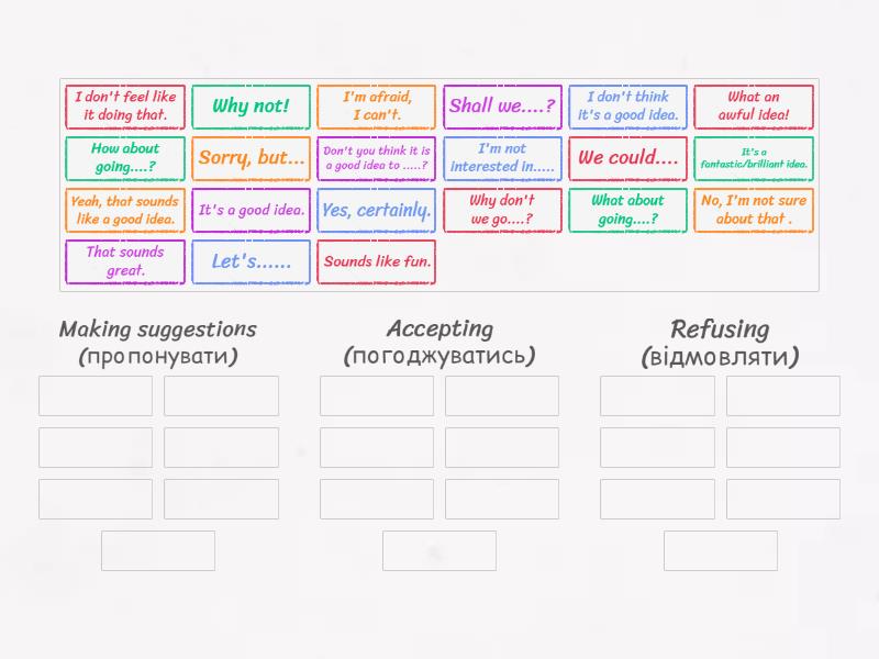 Making Suggestions - Group sort