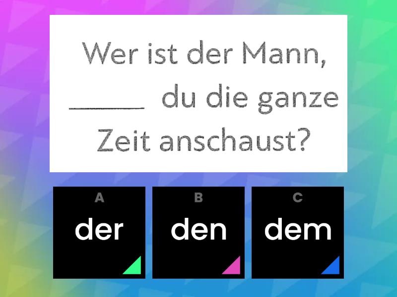 Relativsätze - Quiz