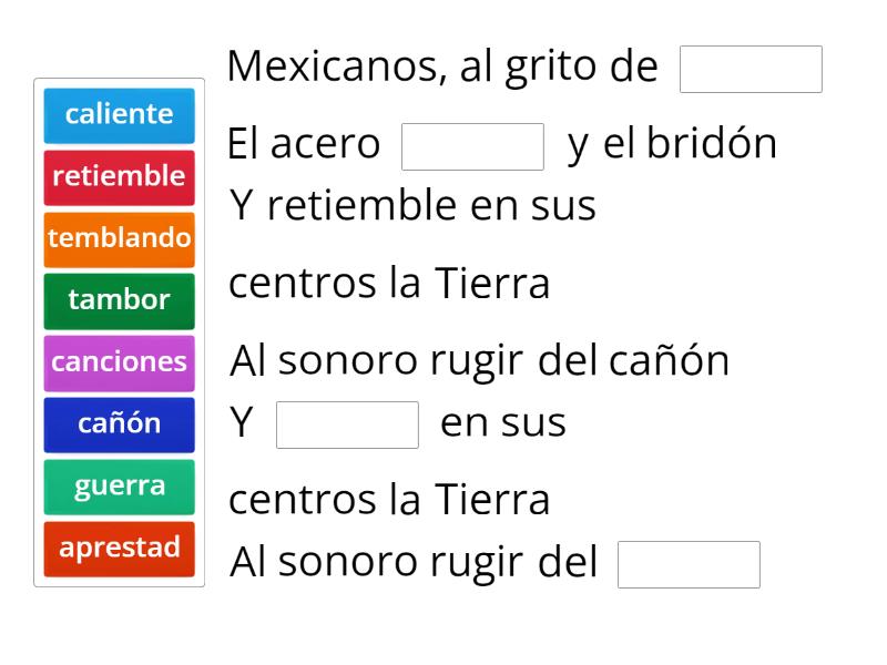 Himno Nacional Mexicano, Instituto Cumbres - Palabra perdida
