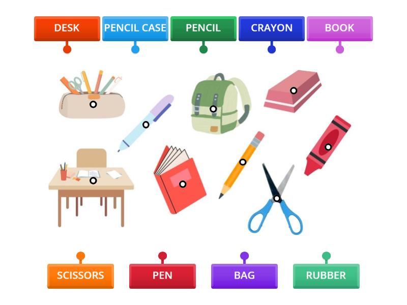 SCHOOL SUPPLIES - CHILDREN 1 - Labelled diagram