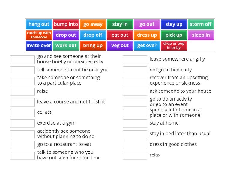 Phrasal Verbs Term 2 - Match up