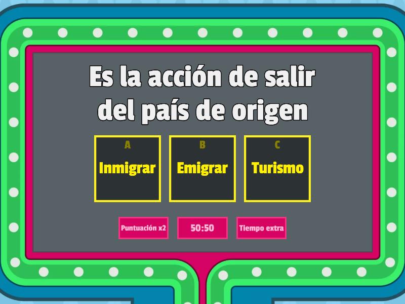 Migraciones - Gameshow Quiz