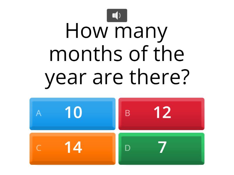 Months of the Year - Quiz