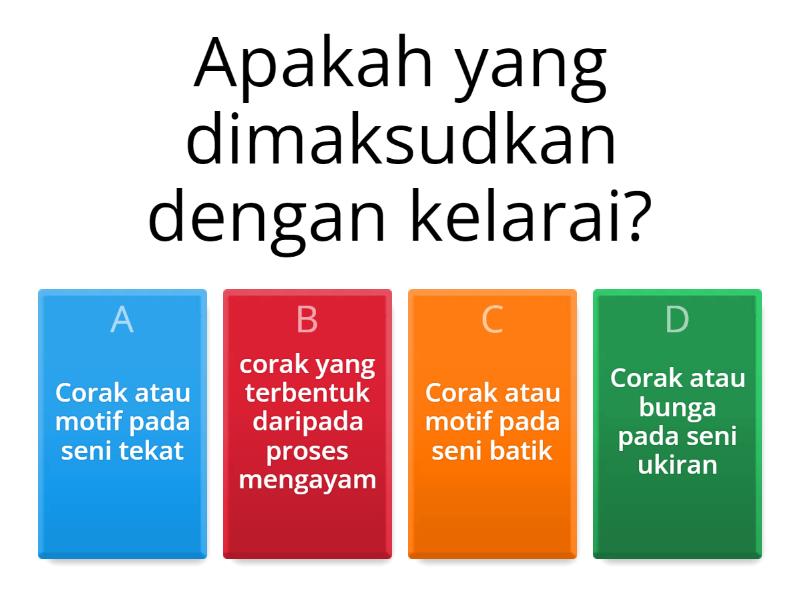 SENI ANYAMAN - Quiz