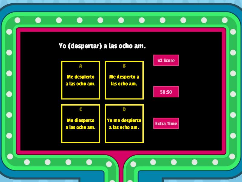 Stem Changer Verbs - Gameshow Quiz