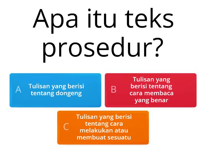 Teks Prosedur - Quiz