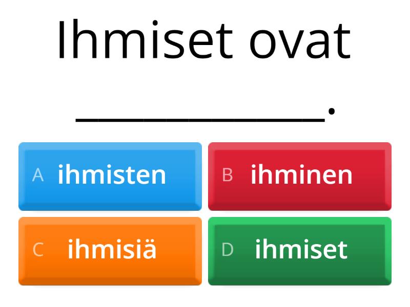 Predikatiivi - Monivalinta