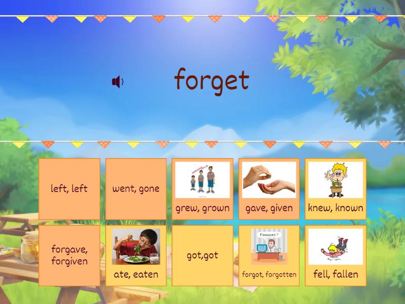 Irregular Verbs Part 2 - Find the match