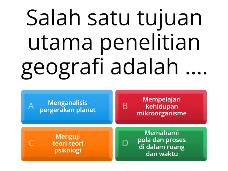 Penelitian Geografi - Quiz