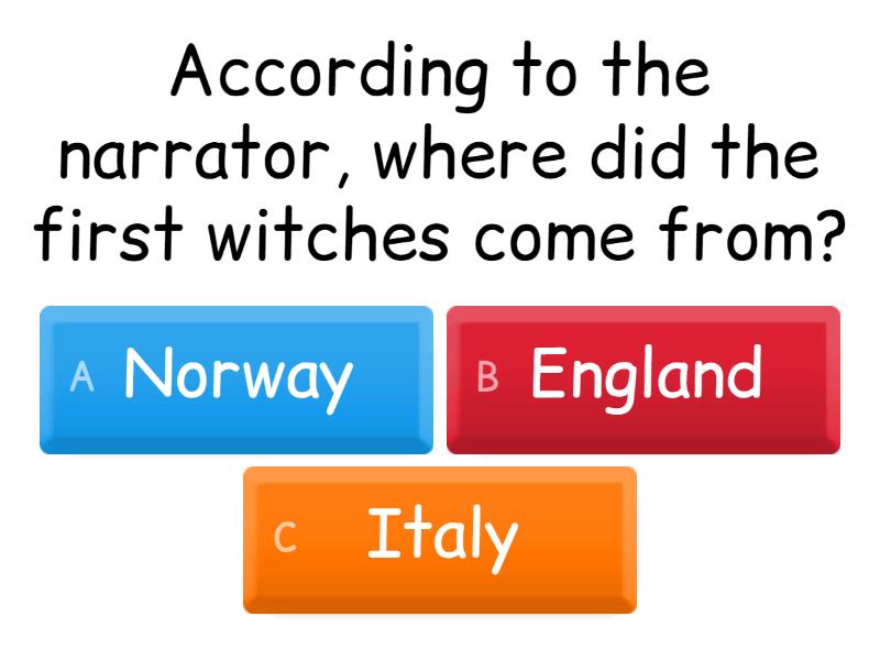 The witches - Quiz