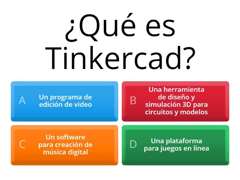 Elaboración de circuito en thinkercard - Quiz