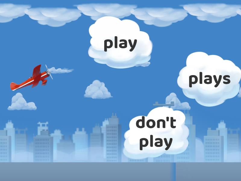 Present Simple (Positive & Negative) - Airplane