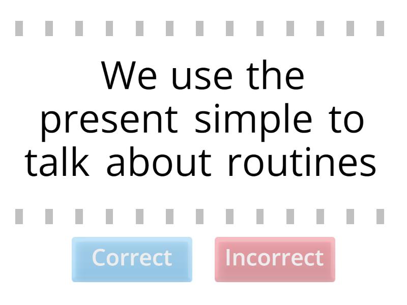 Present Simple Rules - True or false