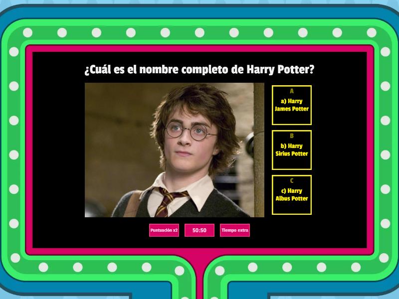 B) Proyecto "Harry Potter" Sanca 2023 - Gameshow Quiz