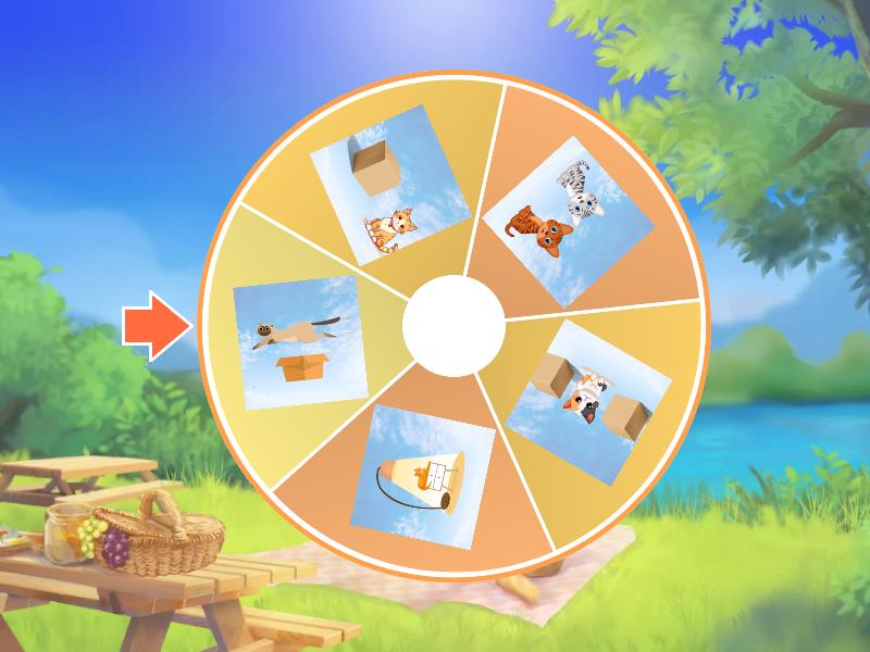 Prepositions of place (near,opposite,between,below,above) - Spin the wheel